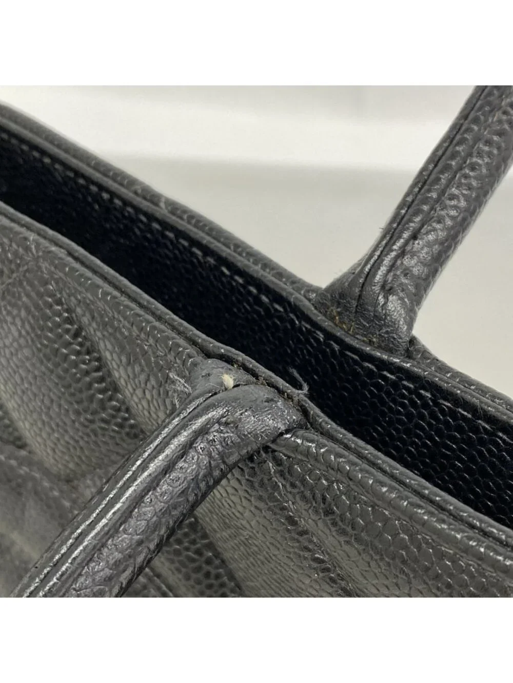 Chanel Tote Bag Reissue Caviar Leather Black Silver